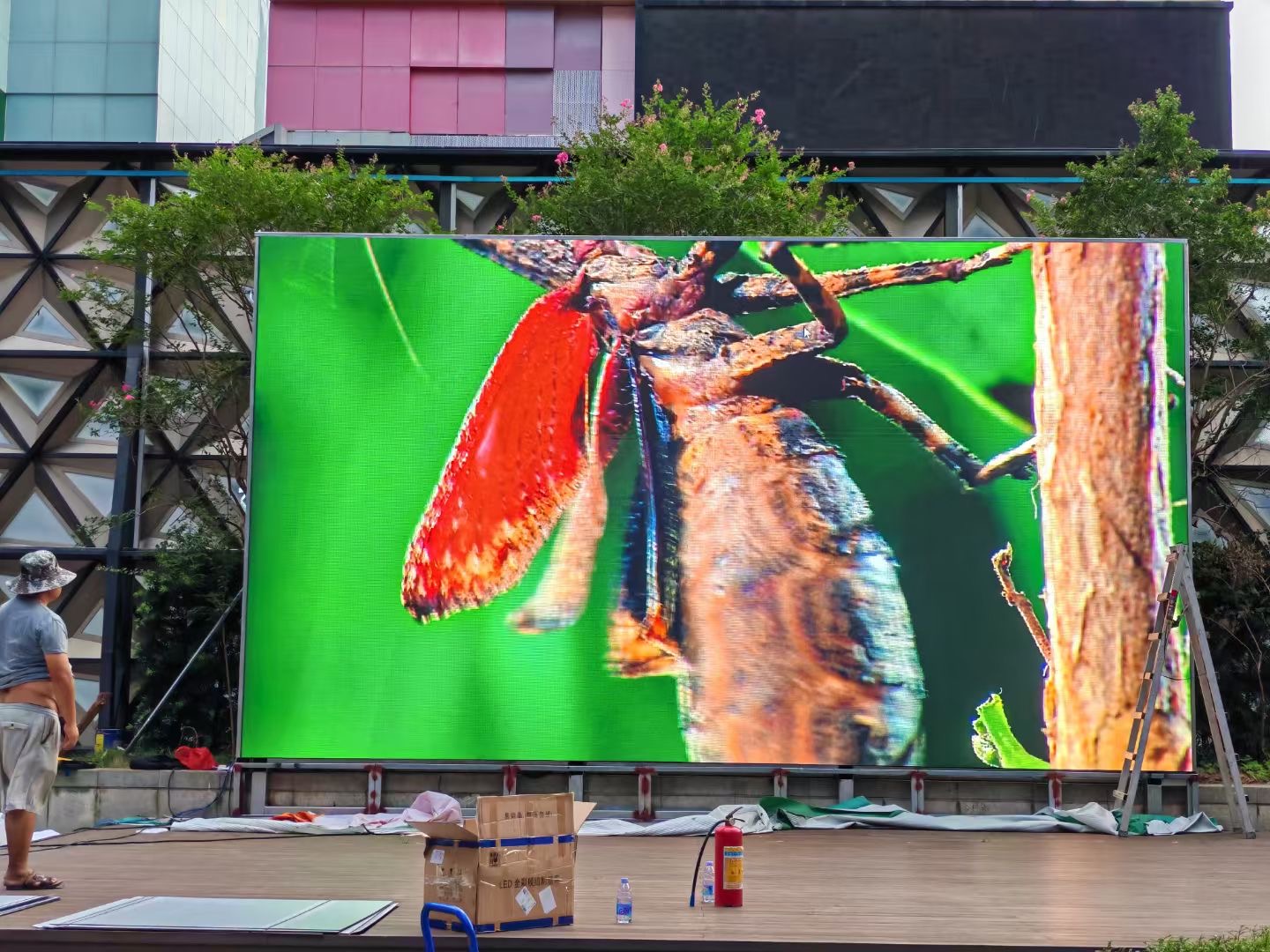 Outdoor video led screen wall 