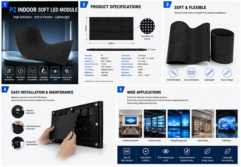 Flexible LED Display Screen modules